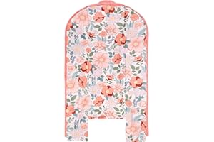 WINGHENLEE Baby Lounger Cover Girls, Cotton Newborn Nest Cover, Infant Lounger Replaceable Cover, Soft & Breathable, Reversible & Adjustable, Flower(Cover Only)