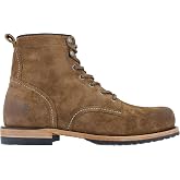 Frye Hudson Workboot Plain Toe Men's Boots, Industrial &amp; Construction, Bark Waxed Suede, 6" Shaft, Leather Lining