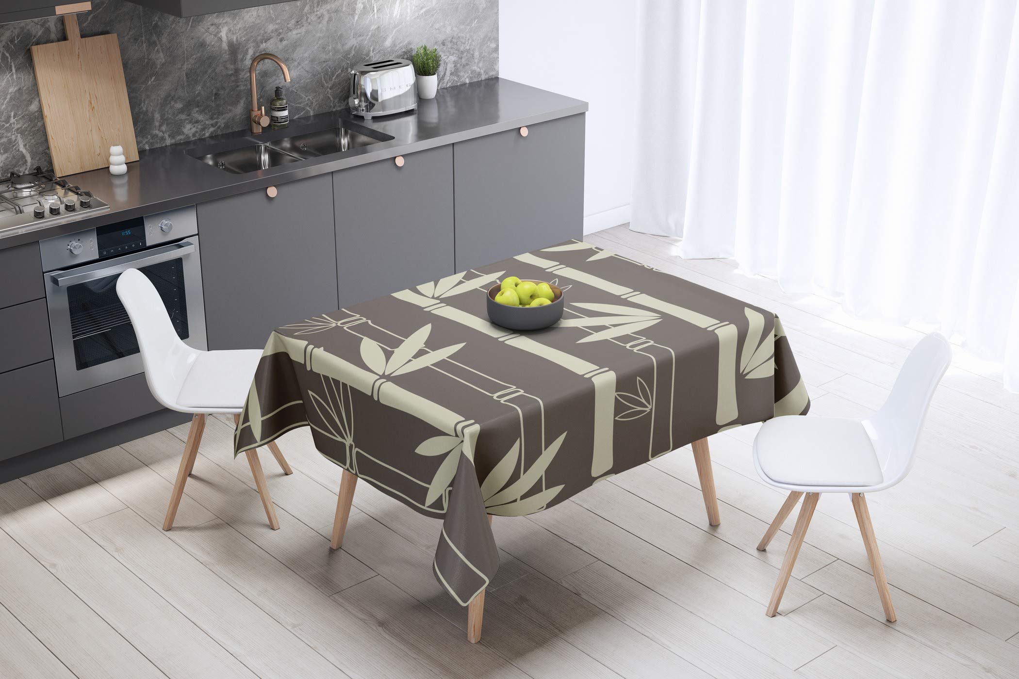 Bonamaison Kitchen Decoration, Tablecloth, 140cm x 140cm - Designed and Manufactured in Turkey