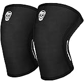 Gymreapers 5MM Knee Sleeves for Weightlifting, Squats, Powerlifting, and Functional Training – Compression Knee Support for Men & Women – Joint Protection & Recovery – Pair (Black/White, Large)