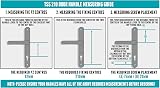 Polished Chrome UPVC Door Handles Lever/Lever 92mm PZ 210mm Screw to Screw view 2