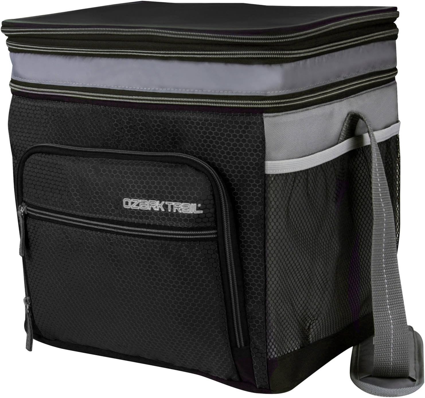 OZARK Trail 24-Can Cooler with Removable Hardliner, Black (24-Can, Black)