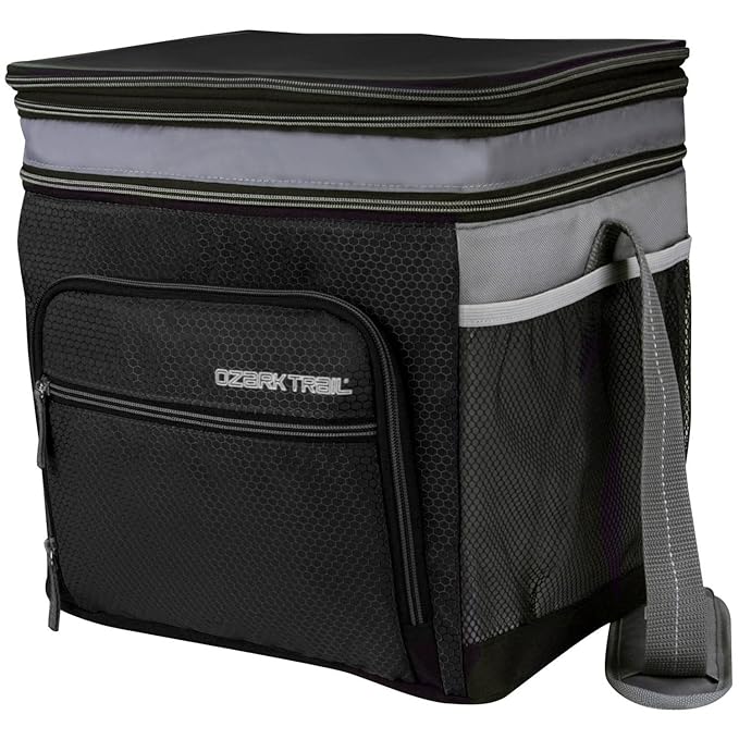 OZARK Trail 24Can Cooler with Removable Hardliner, Black (24Can