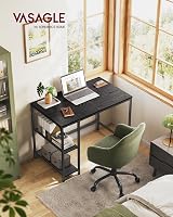 VASAGLE Computer Desk 100x50x76 cm Ebony Black LWD046B04 view 2