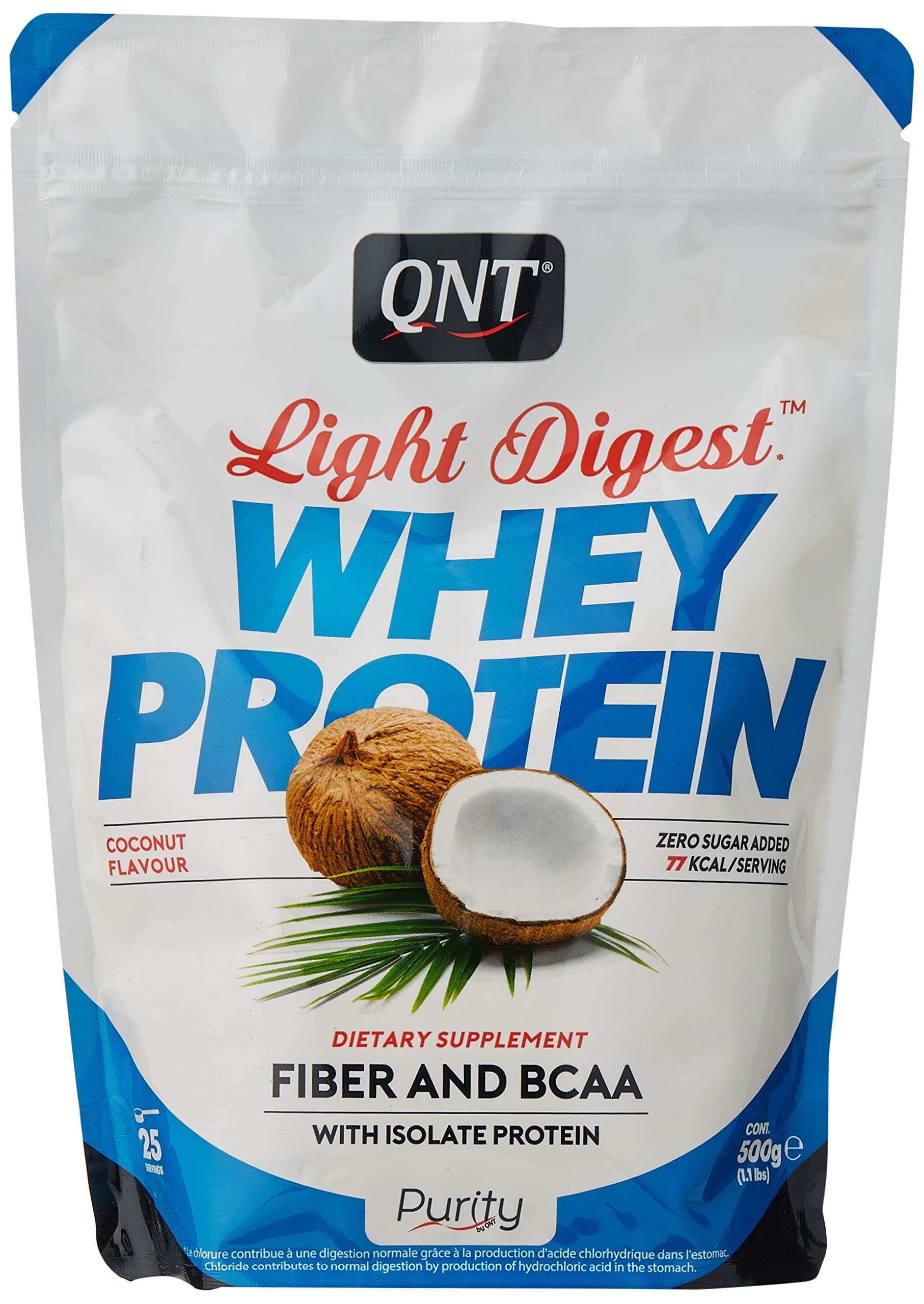 QNT Light Digest Whey Protein Supplement, 500 g, Coconut