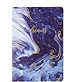 Eccolo Medium Lined Journal Notebook, Flexible Cover, A5 Writing Journal, 256 Ruled Ivory Pages, Ribbon Bookmark, Lay Flat, Notebook for Work or School, Dreams (Violet, 5.75-x-8.25 inches)