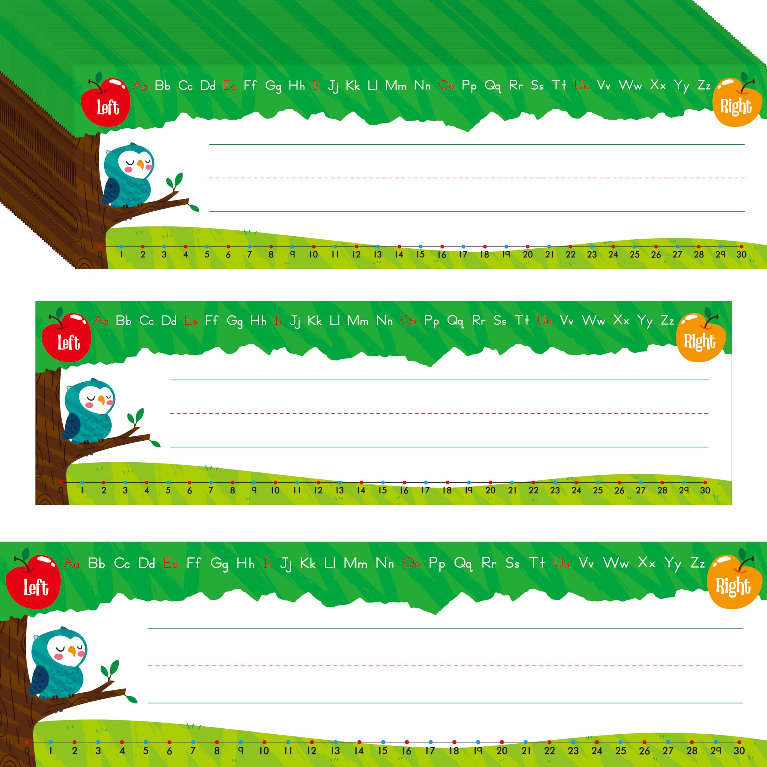 Photo 1 of 40 PCS Desk Name Tags, Erasable, Reusable & Waterproof Desk Nameplates with Alphabet, Number Line 1-30 Traditional Manuscript Name Plate for Classroom School Student (12” x 3.5”)