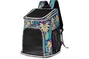 BAGLHER Cat Backpack Carrier, Mesh Pet Cat Carrier for Medium Small Dog Cat Puppy Kitten Bunny up to 18lbs, Dog Travel Backpack for Picnic Hiking Walking Cycling