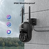 Codnida 5MP Outdoor WiFi Security Camera 2.4/5GHz PTZ 360° AI Tracking view 8