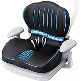 Benazcap Memory Foam Seat Cushion with Lumbar Support Pillow for Office Chair, Car & Gaming Seat, Wheelchair, Ergonomic Design for Sciatica & Tailbone Pressure Relief, Black