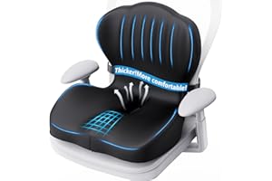 Benazcap Memory Foam Seat Cushion with Lumbar Support Pillow for Office Chair, Car & Gaming Seat, Wheelchair, Ergonomic Design for Sciatica & Tailbone Pressure Relief, Black