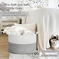 INDRESSME Large Blanket Basket, Laundry Toy Storage