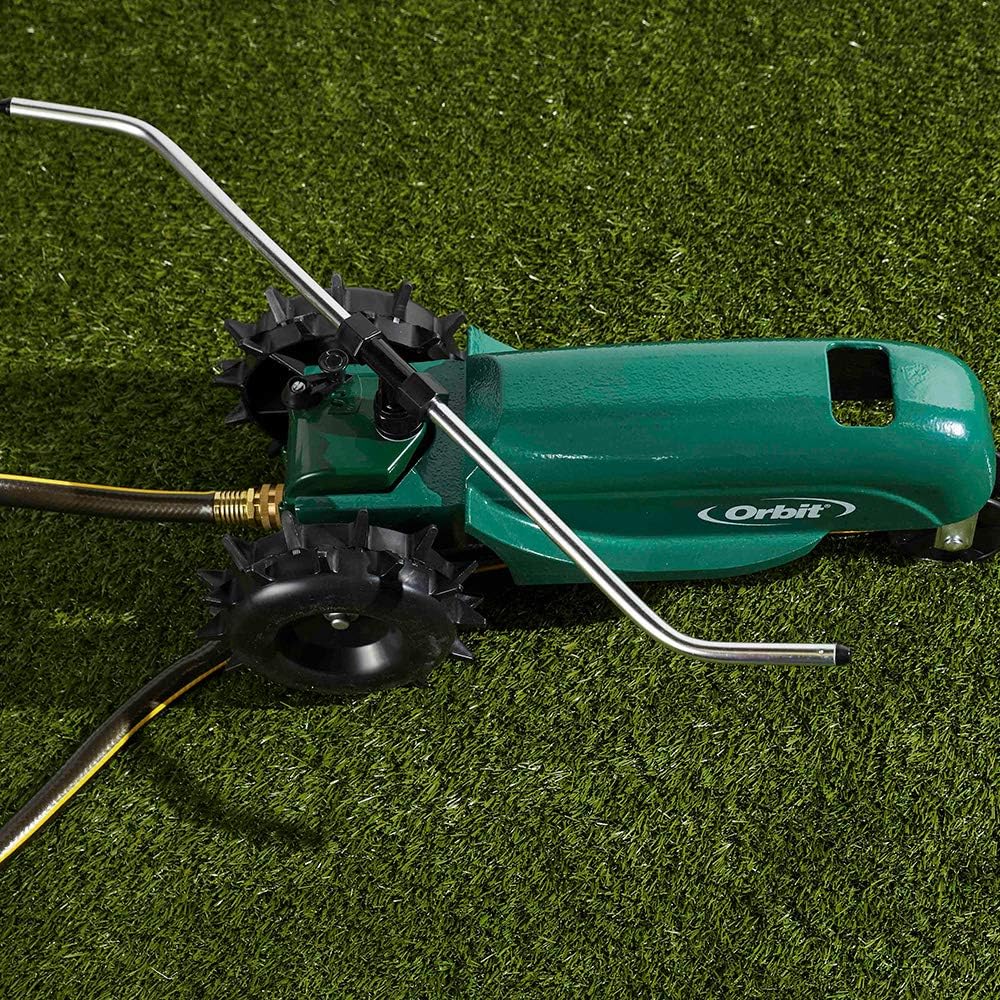 Orbit 58322 Traveling Sprinkler, Green : Automatic Lawn Irrigation Controllers : Garden & Outdoor