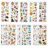 24 Sheets(400+) Animal 3D Puffy Stickers for