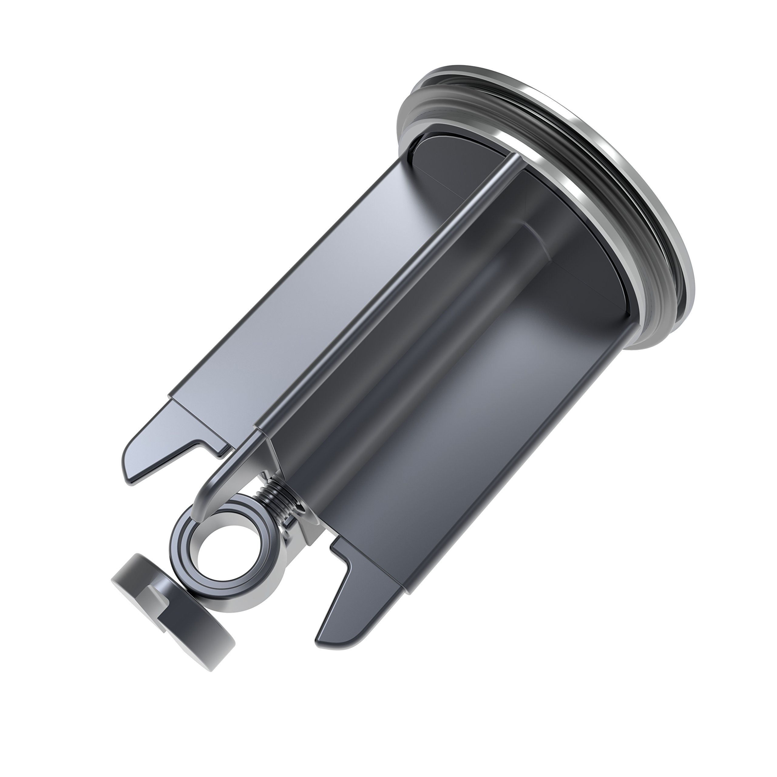 M. ROSENFELD Premium Sink Plug 40mm Chrome - Universal Stopper For Bathroom Sinks and Bidets - Height Adjustable, Stainless and Limescale Resistant, The Perfect Seal