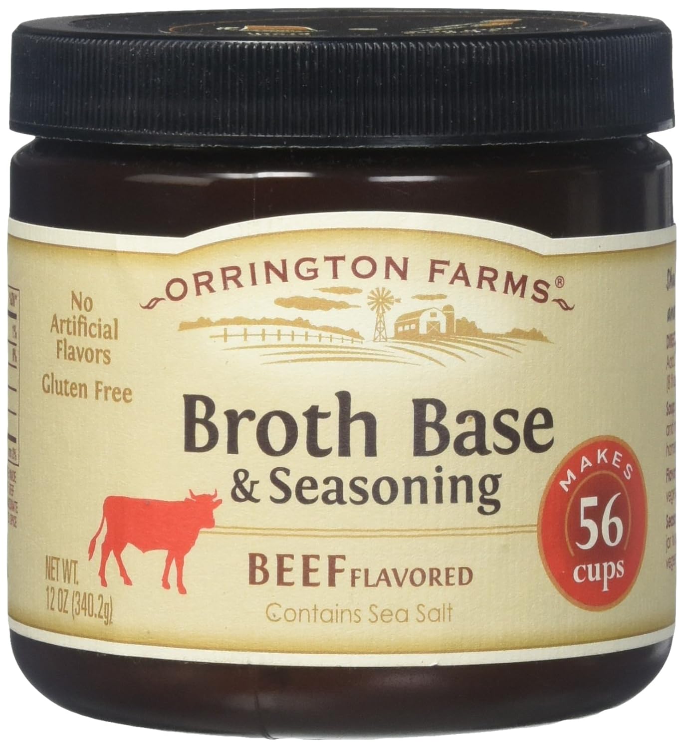 Orrington Farms Broth Base & Seasoning, Beef Flavored, 12 oz (Makes 56 Cups)