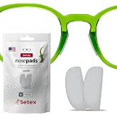 Setex Gecko Grip Ultra-Thin 0.6mm Anti Slip Eyeglass Nose Pads 5 Pair Clear | Each Non Slip Nose Pad Has 2,500 Gecko Inspired Micro Fibers, Secures Glasses in Wet, Sweaty and Oily Conditions, Made in USA
