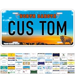 Custom North Dakota License Plate, Personalized
