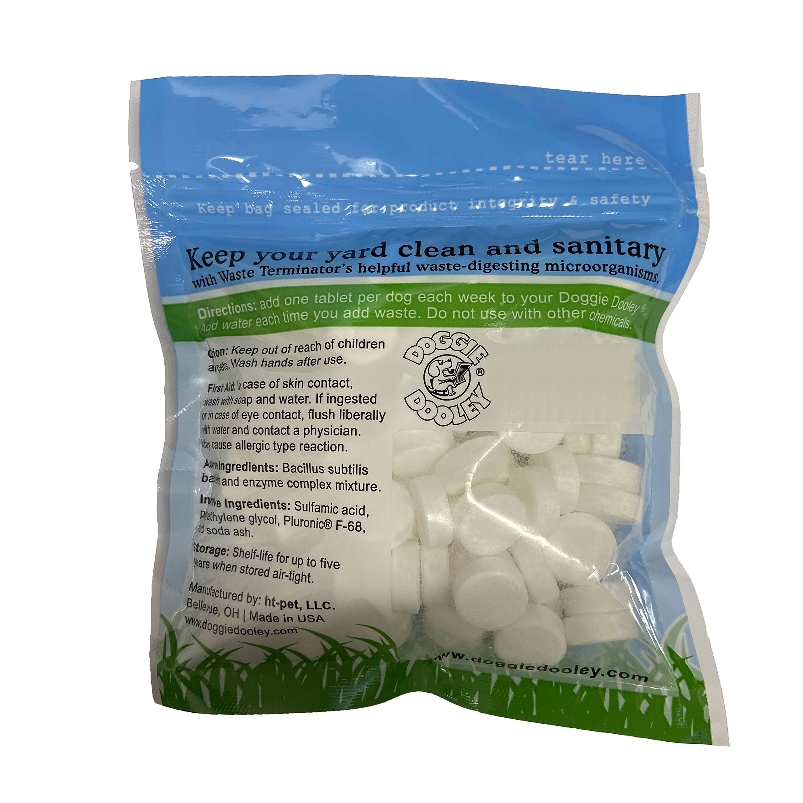 Doggie Dooley 36 Waste Tablets, White