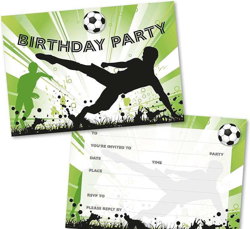 Absolutely Yours Football Party Invitations Pack of 36 with Envelopes 120x172mm