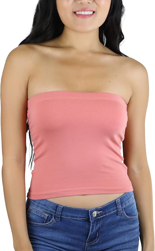 ToBeInStyle Seamless Layering Tube Top with Builtin Shelf Bra Amazon