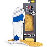 CURREX ActivePro Insoles for Walking, Working, Standing, Dance, Running & Other Sports Shoes, Arch Support Inserts to Help Reduce Fatigue & Ankle & Heel Pain for Men & Women (Medium Arch, Small)