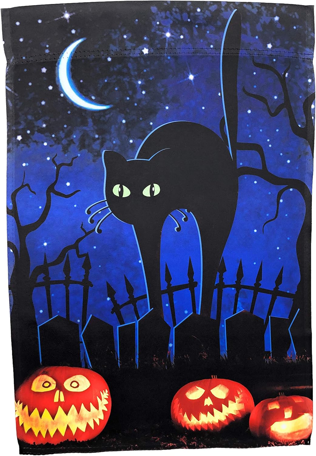 Best Black Cat Halloween Garden Flag