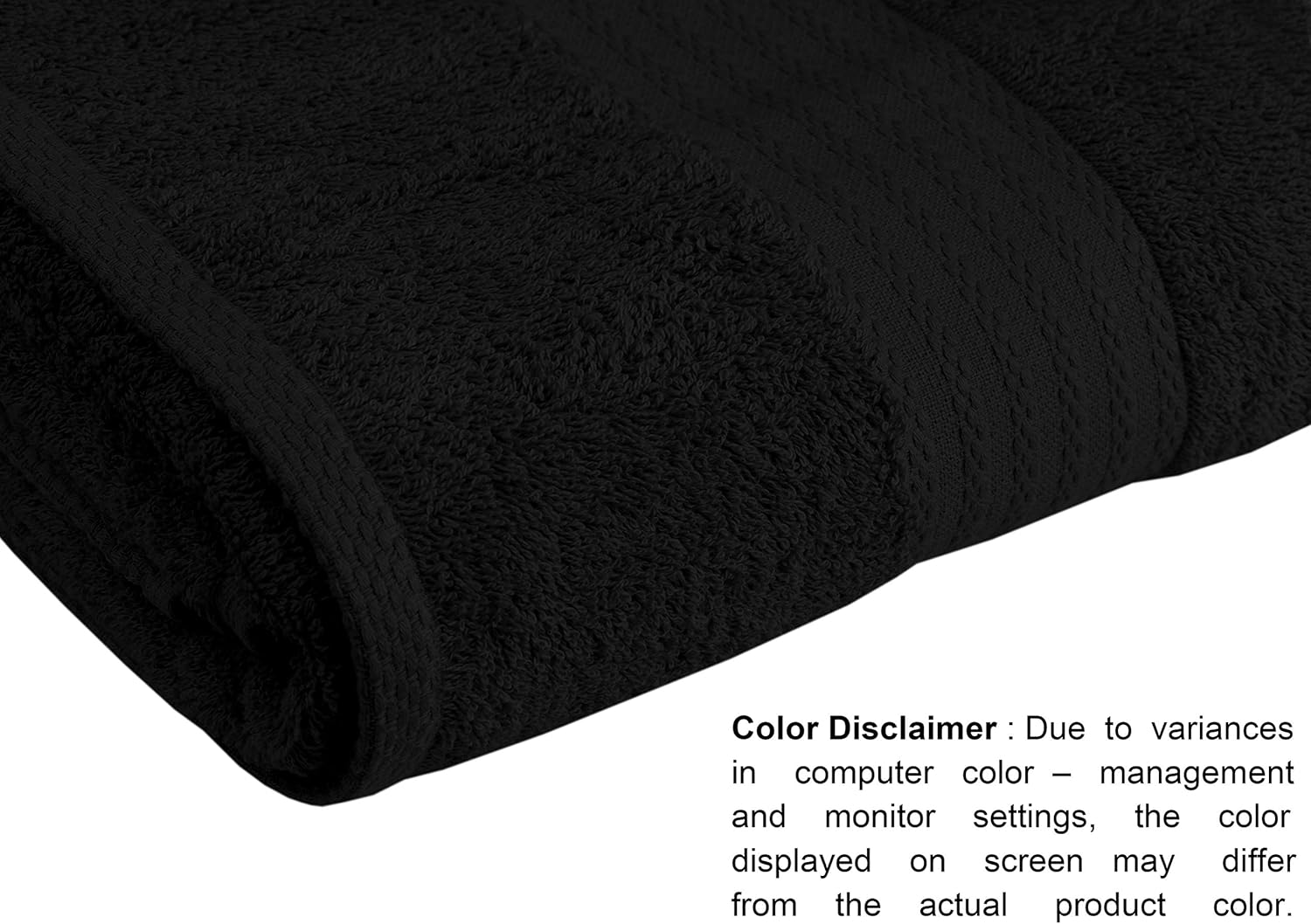 Glamburg Premium Cotton Oversized 2 Pack Bath Sheet 35x70 - 100% Pure Cotton - Ideal for Everyday use - Ultra Soft & Highly Absorbent - Machine Washable - Black: Kitchen & Dining