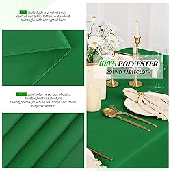 Pesonlook 12 Pack Green Polyester Tablecloth-60 x
