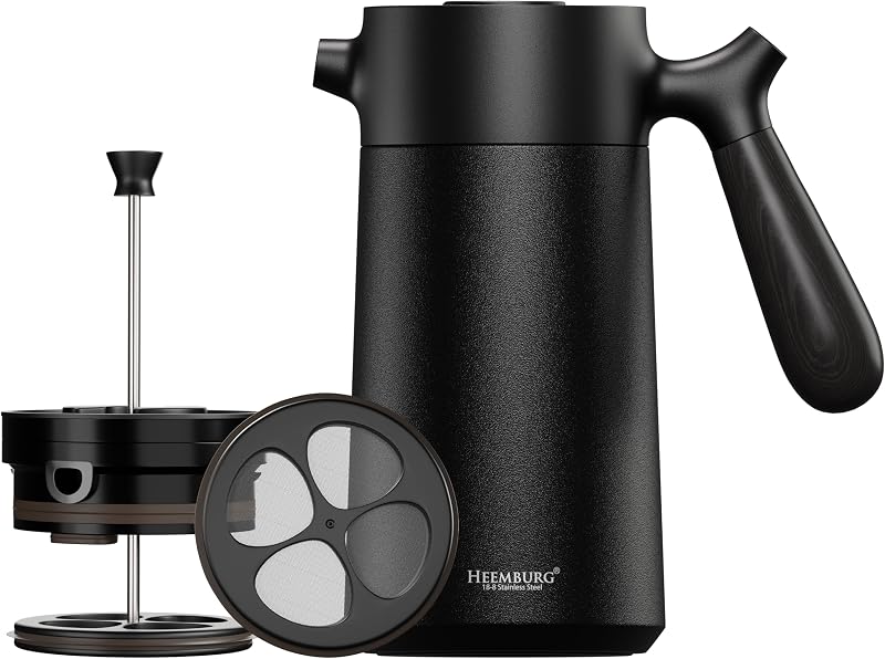 Heemburg French Press Thermal Coffee Maker 1000 ml Double Wall Stainless Steel