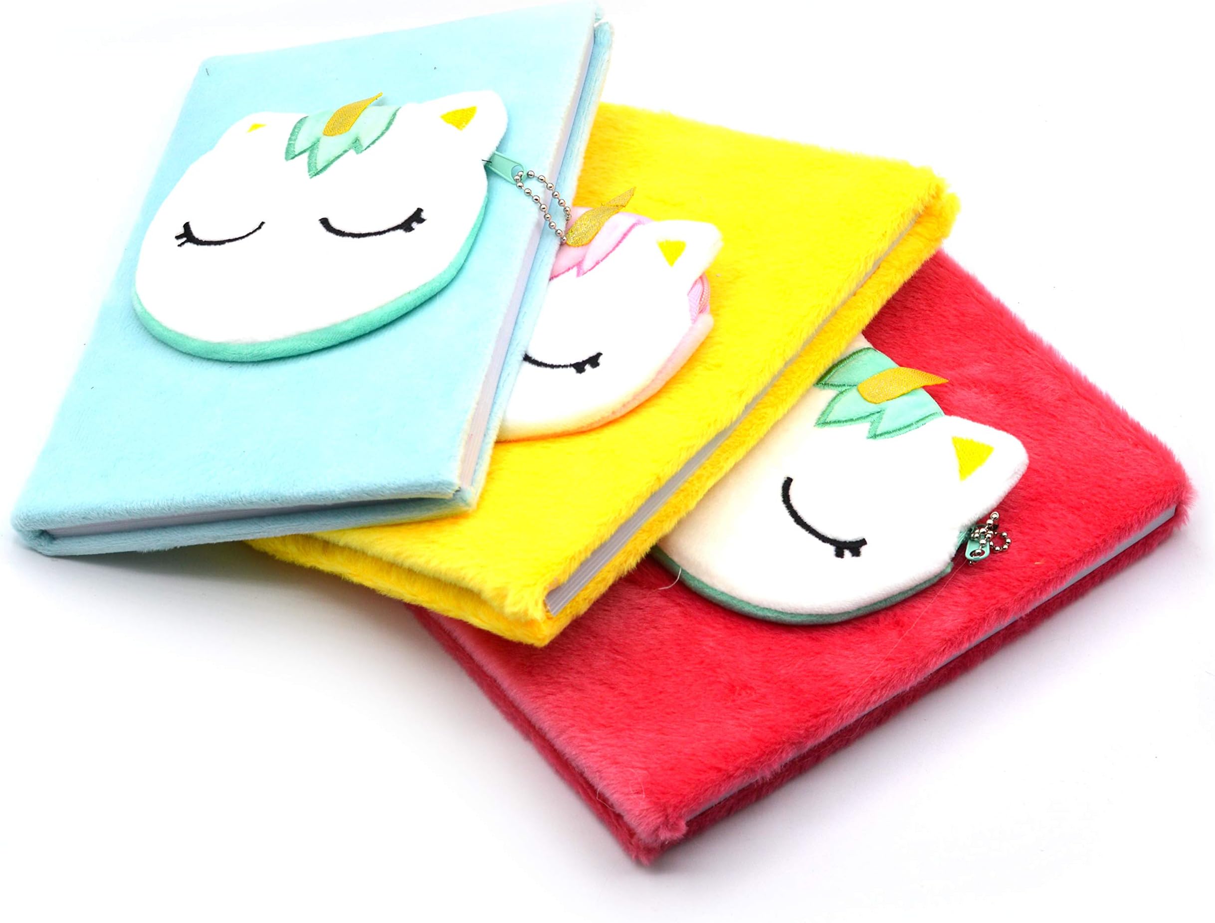 INFInxt Plush Soft Fur Notebook Journals Diary for Girls & Kids (Diary with Pouch)