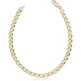 Solid 14k Yellow Gold Mariner Link Bracelet for Men and Women (5.1 mm, 8.5 inch)