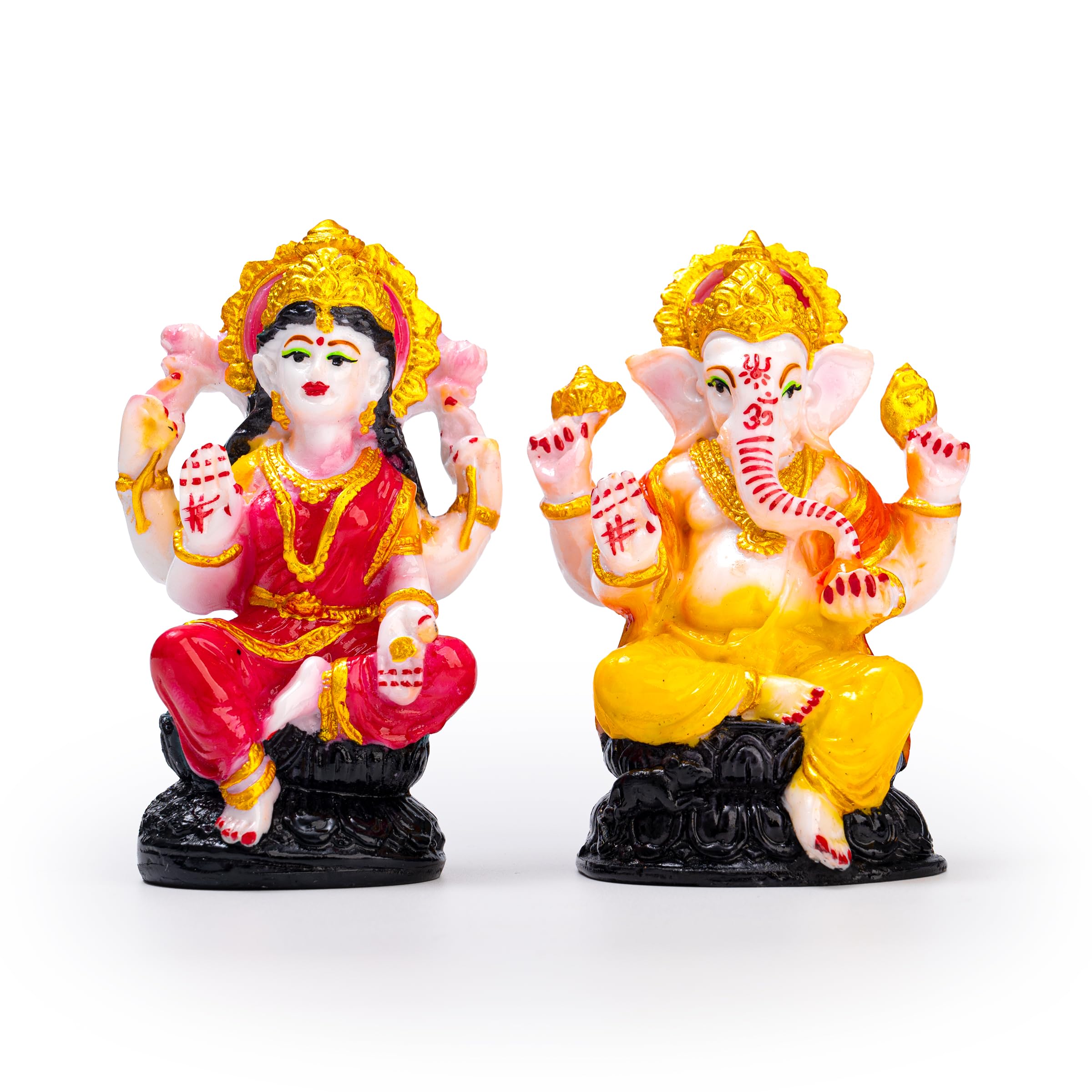 Tarini Gallery Spiritual Sculpture Indian Décor Lakshmi Ganpati Statue for Home Entrance Temple Decoration and Gifting (Lakshmi Ganesh)