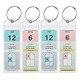 AOTIAN 4 Pack Clear PVC Cruise Luggage Tag Holders