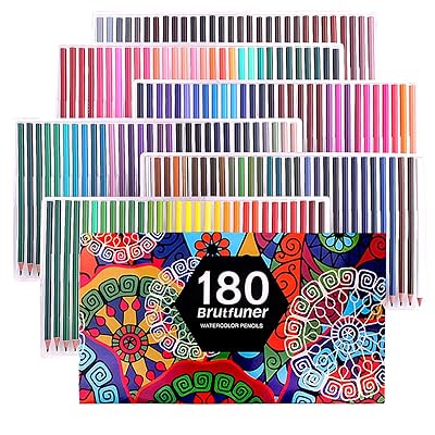 Download Buy Wood Colored Pencils 180 Watercolor Pencils Coloring Pencils For Adult Coloring Books Sketching Painting Online In Indonesia B08hrlxh8m