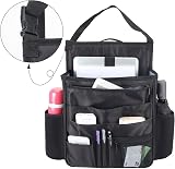 Luxja Car Seat Storage Organiser Front Back Car Seat Organizer Black view 3