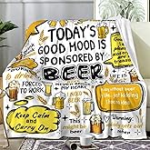 Beer Blanket Gifts for Men Women Dad Adults Funny Flannel Cheer Beer Plush Throw Blankets for Bed Couch Sofa Decor Gifts 50"X40"