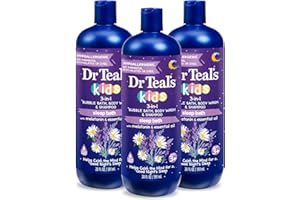 Dr Teal's Kids 3-in-1 Sleep Bath: Bubble Bath, Body Wash & Shampoo with Melatonin & Essential Oil, 20 fl oz (Pack of 3)