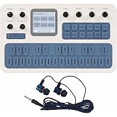M-VAVE FM-1 FM Synthesizer, Portable Digital Synthesizer, Battery Powered Synthesizer with Sequencer, 6-Op FM, 32 Algorithms, 128 Presets, Built-in Speaker, 27 Keys, MIDI, Arpeggiator (FM-1 Blue)