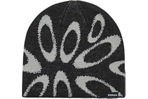 Oakley Mens Ellipse Graphic Beanie, Black/Grey, One Size