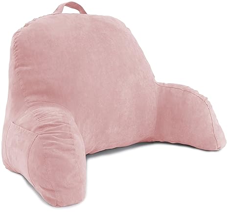 Microsuede Bedrest Pillow Pink Best Bed Rest Pillows With Arms