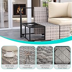 Muphyers 10-Piece Outdoor Patio Furniture Set with