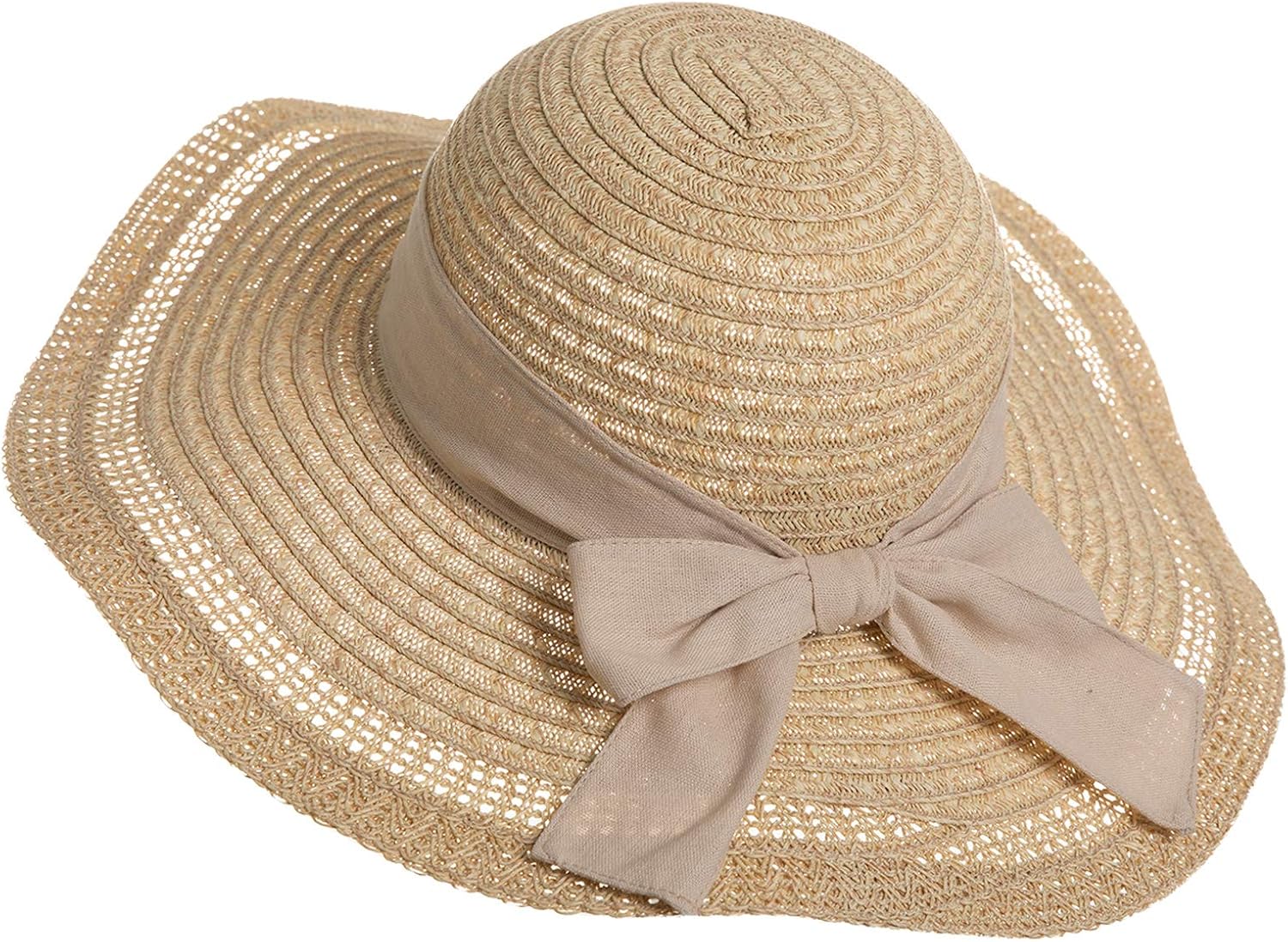 Jeff & Aimy Sun Hat for Women,Summer Beach Hat,Straw Hat Women,Wide