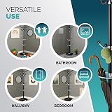 CASARIA Elegant Coat Rack with Marble Base 14 Rotatable Hangers 175cm Black view 3
