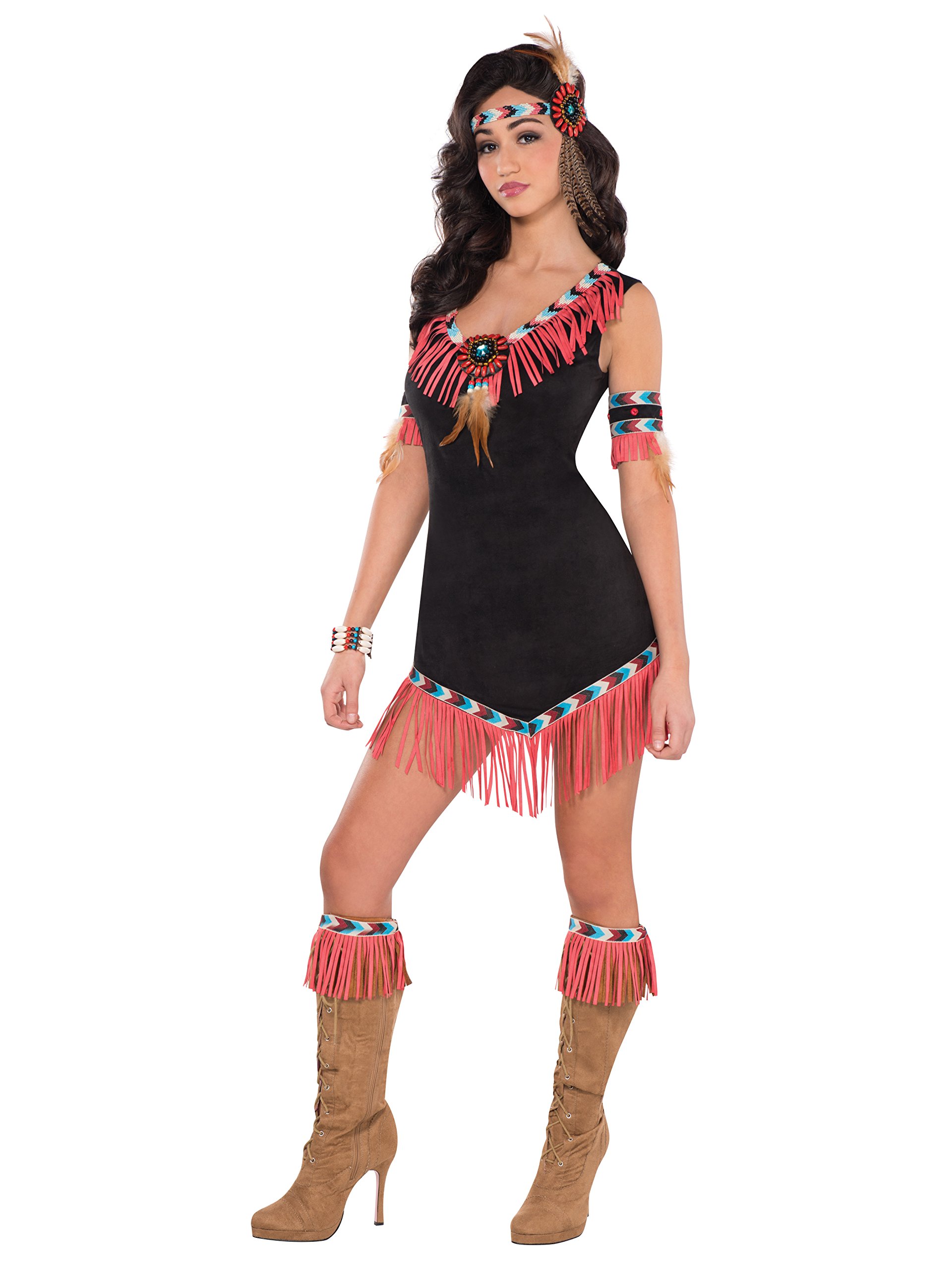 Native American Princess Costume with Headpiece for Adults - Size 10-12 - 1 PC