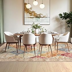CAPALOCA 3x5 Area Rug Bohemian Rugs with Print