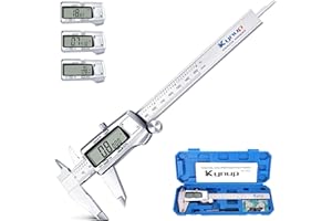 Kynup Digital Caliper, Vernier Caliper 6inch, Caliper Measuring Tool, Dail Caliper, Full Turn Off, Stainless Steel, Switch fr