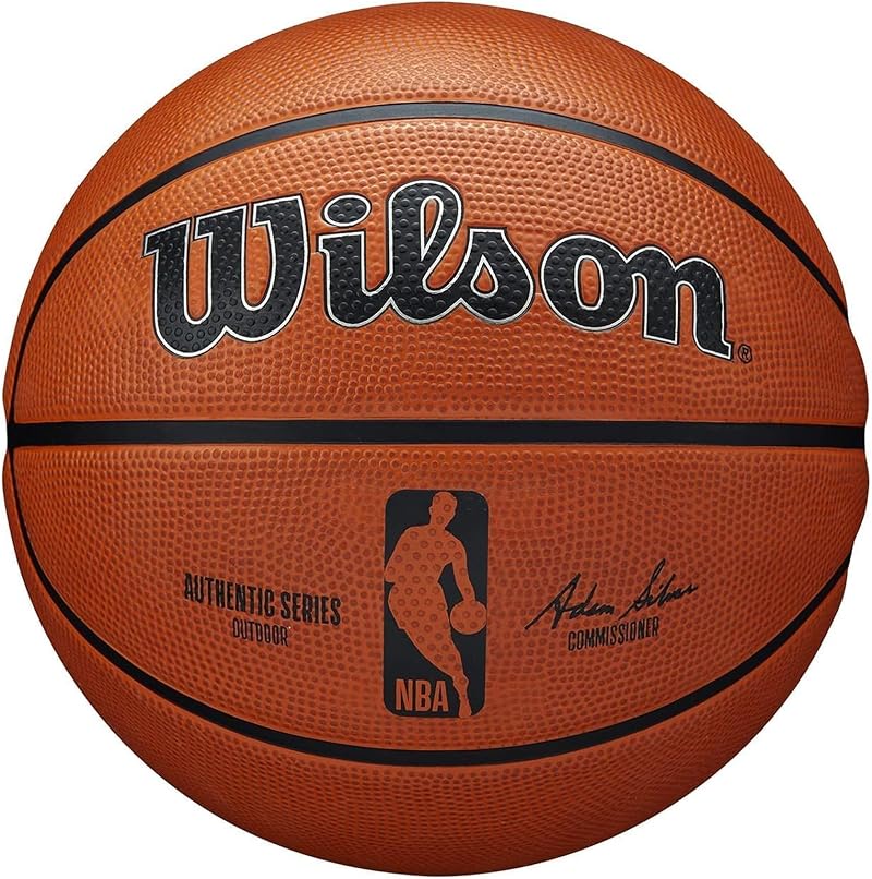 Wilson NBA Authentic Series Outdoor Basketball Size 6 Tackskin Brown