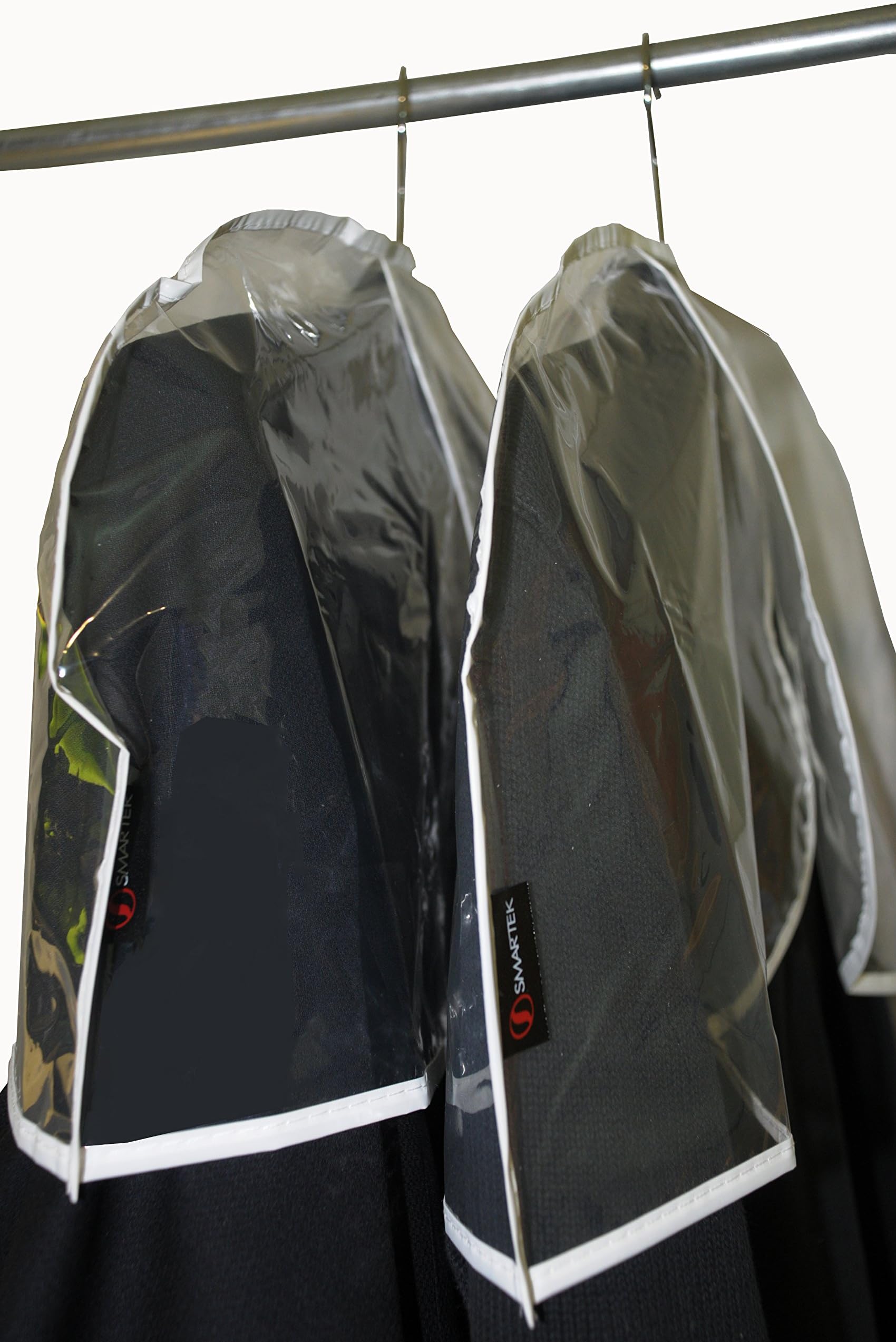 Smartek Clear Vinyl Durable Shoulder Covers For Suits & Clothing Closet Organizer Set of 6