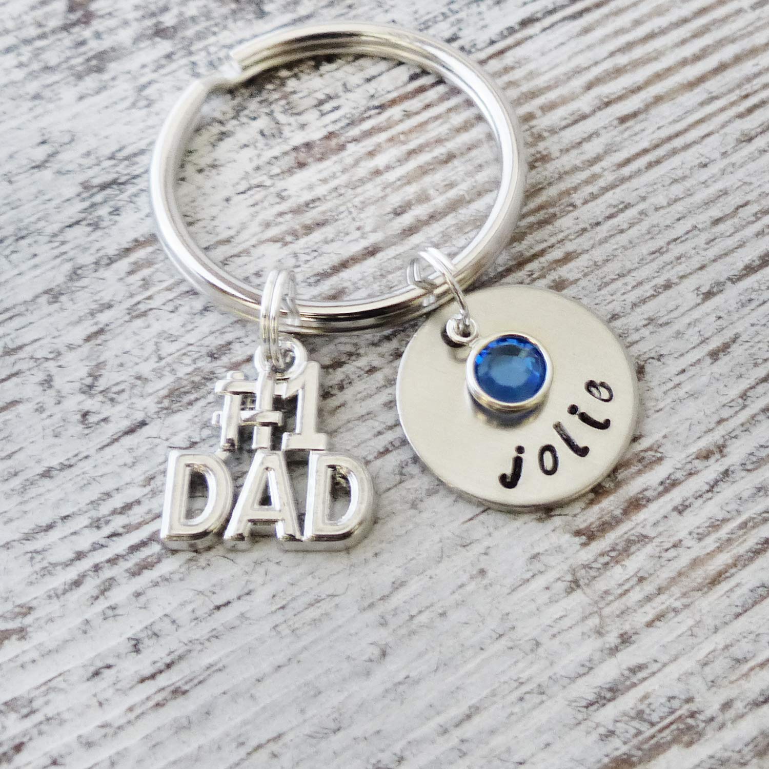 birthstone keychain for dad
